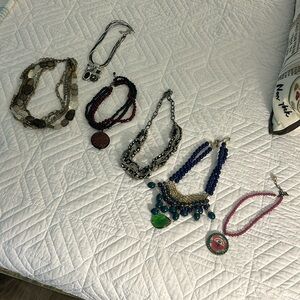 Lot of Necklaces From Banana Republic, JCrew and Chicos.